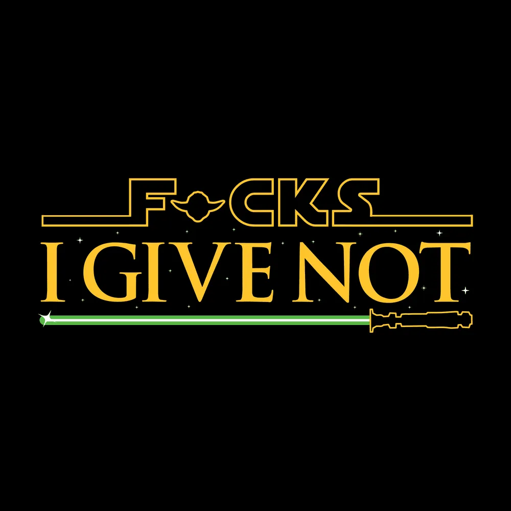 Women's F*cks I Give Not Slim Fit T-Shirt - Black