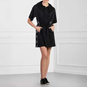 Women's Hooded Cinched Waist Dress