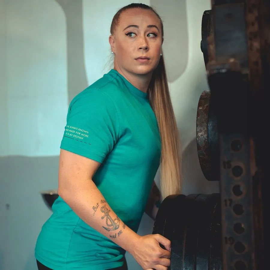 Women's Made For Power Boyfriend Fit T-Shirt - Heather Aqua