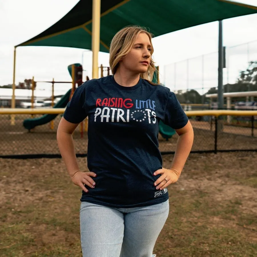 Women's Raising Little Patriots Boyfriend Fit T-Shirt - Midnight Navy