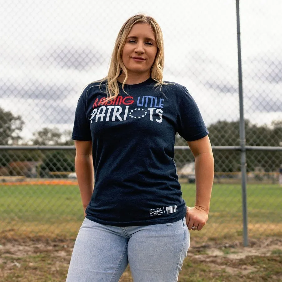 Women's Raising Little Patriots Boyfriend Fit T-Shirt - Midnight Navy