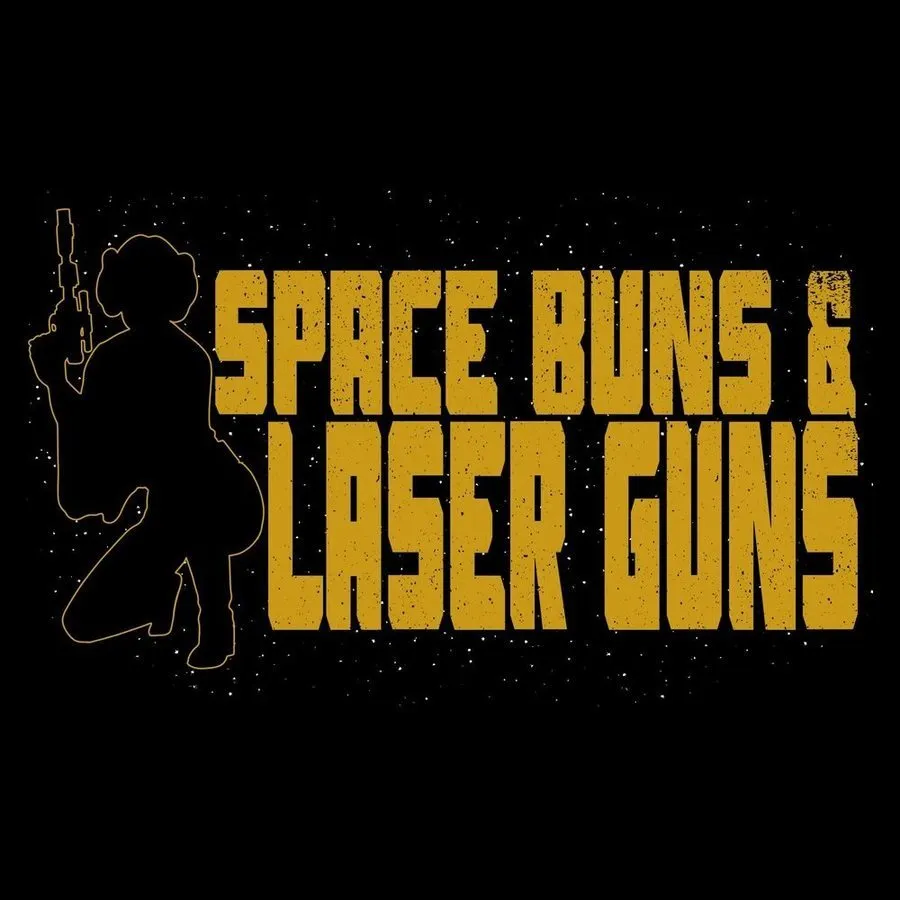 Women's Space Buns & Laser Guns Boyfriend Fit T-Shirt - Black