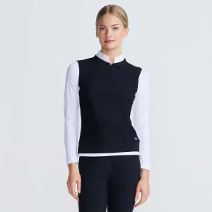 Women's Two-In-One Knitted Vest Mock Neck