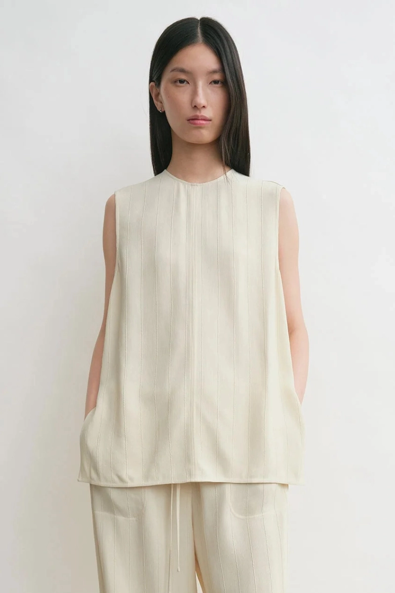 Woven Stripe Top